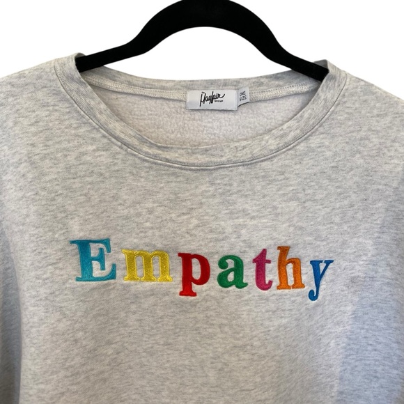 The Mayfair Group Empathy Always Grey Crewneck Sweatshirt One Size - Picture 4 of 9